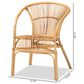 Baxton Studio Murai Arm Chair in Natural Brown, , large