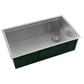 MS International Single Bowl 16-Gauge Handcrafted Workstation Kitchen Sink in Stainless Steel, , large