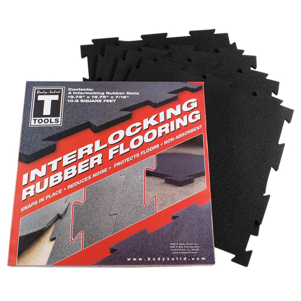 Body Solid Black Puzzle Mat - 4 Pack, , large