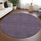 Dalyn Rug Company Soft Essentials Solid Plum 8" Round Area Rug, , large