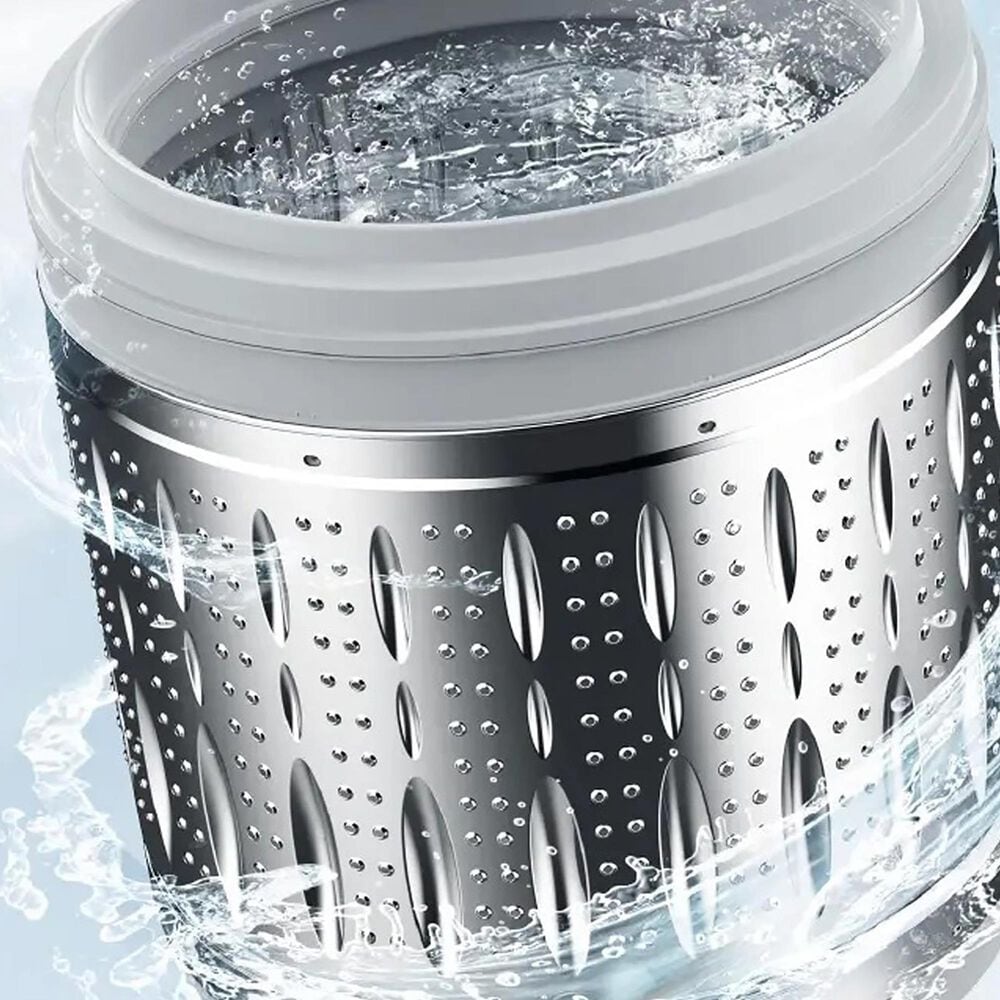 Midea 4.4 Cu Ft Smart Top Load Washer in Metallic Grey, , large