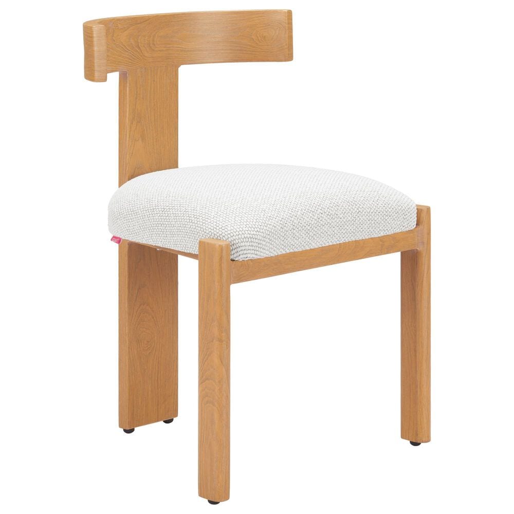 Zuo Modern Tiana Side Chair with Natural Frame in Beige, , large