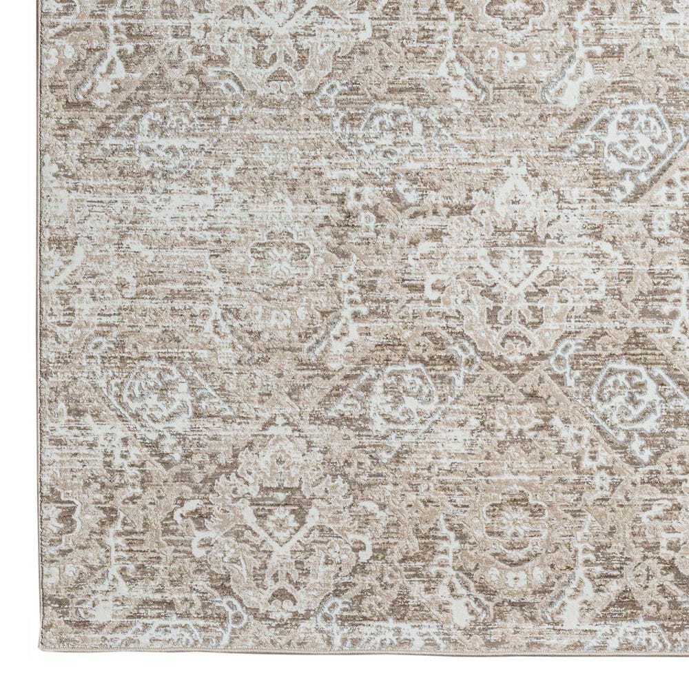 Radici USA Livigno Damask 5&#39;3&quot; x 7&#39;3&quot; Beige Area Rug, , large