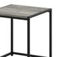 HOMLUX 1-Tier End Table in French Oak Grey and Black, , large