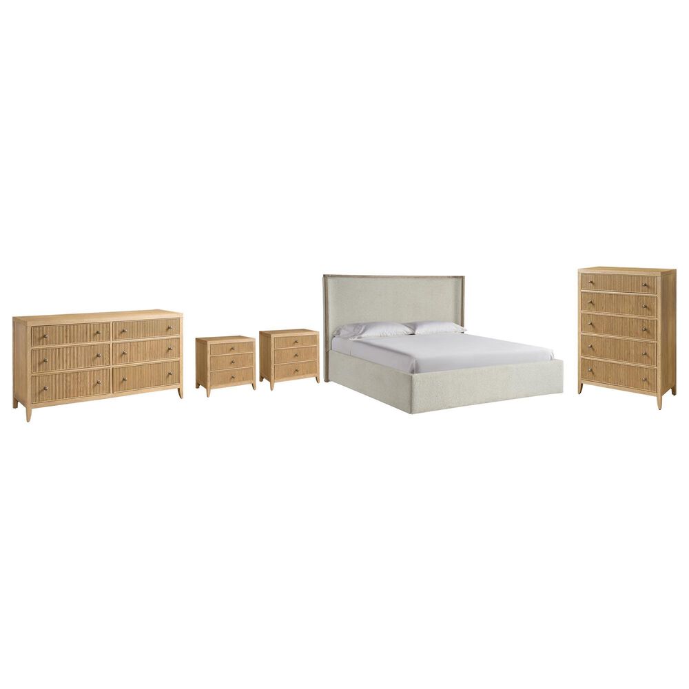 Universal Furniture Avaline King Upholstered Storage Bed with Dresser, Chest and Two Nightstands in Skylark, , large