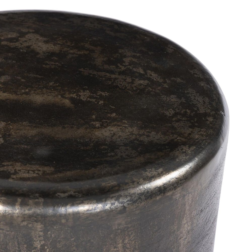 Four Hands Venetia Outdoor End Table in Distressed Bronze, , large