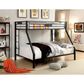 Furniture of America Francis Twin XL Over Queen Bunk Bed in Black, , large