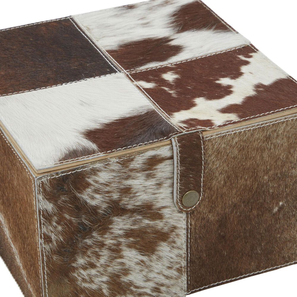 Maple and Jade 2-Piece Handmade Decorative Box Set with Snap Front Closure in Brown and White, , large