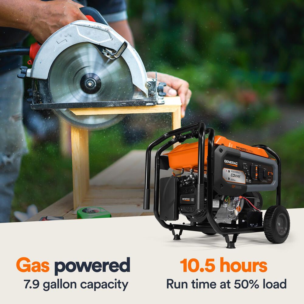 Generac 8000-Watt Portable Generator in Orange, , large