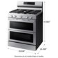 Samsung 6 Cu. Ft. Freestanding Gas Range in Stainless Steel, , large