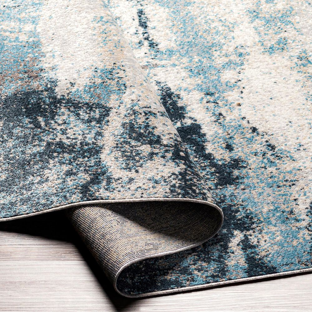 Surya Lavadora LVR-2313 2&#39;7&quot; x 7&#39;3&quot; Ink Blue, Navy, Light Gray, Light Beige and Cream Runner, , large