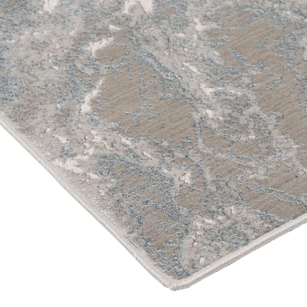 Feizy Azure 3539F 6&#39;7&quot; x 9&#39;6&quot; Gray and Blue Area Rug, , large
