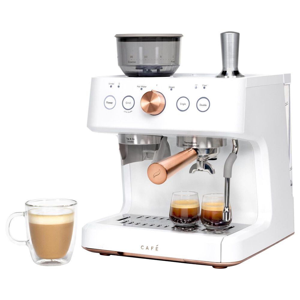 Cafe 2.8 L Bellissimo Espresso Machine in Matte White, , large