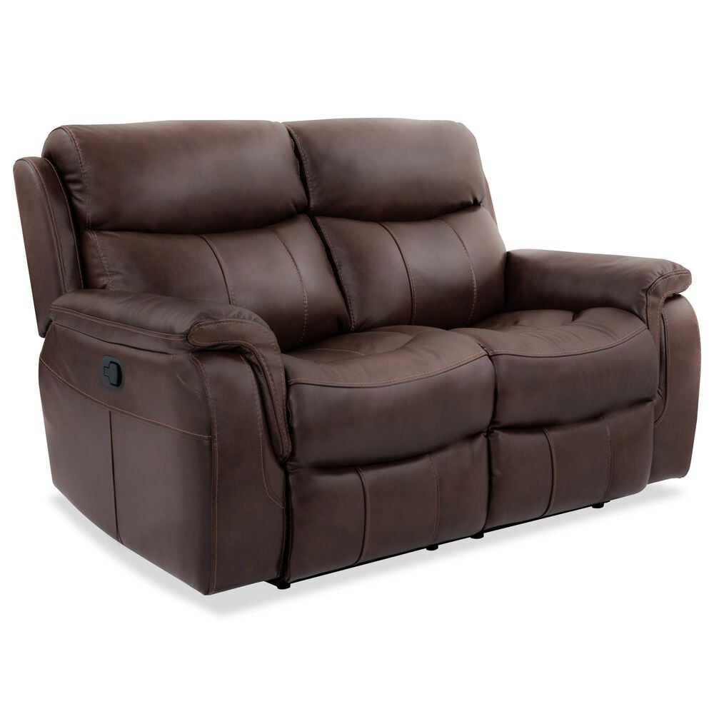 Oxford Furniture Manual Reclining Loveseat in Brazil Cocoa, , large
