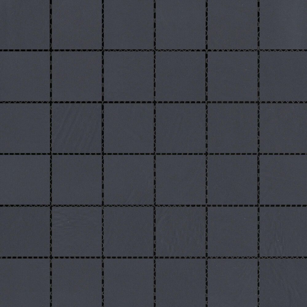 Emser Council Black 2" x 2" Square on 12" x 12" Porcelain Mosaic Sheet, , large