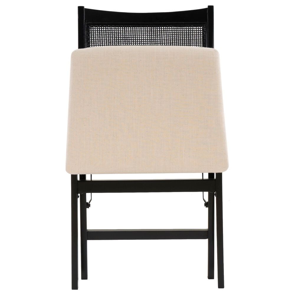 Linon Home Decor Bauer Cane Folding Side Chair in Black, , large