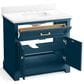 Kohler Charlemont 36" Single Bathroom Vanity in Tidal Blue with 3 cm White Quartz Top and Rectangular Sink, , large