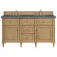 James Martin Vanities Lorelai 60" Double Vanity in Light Natural Oak with 3 cm Parisien Bleu Quartz Top, , large