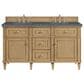 James Martin Vanities Lorelai 60" Double Vanity in Light Natural Oak with 3 cm Parisien Bleu Quartz Top, , large