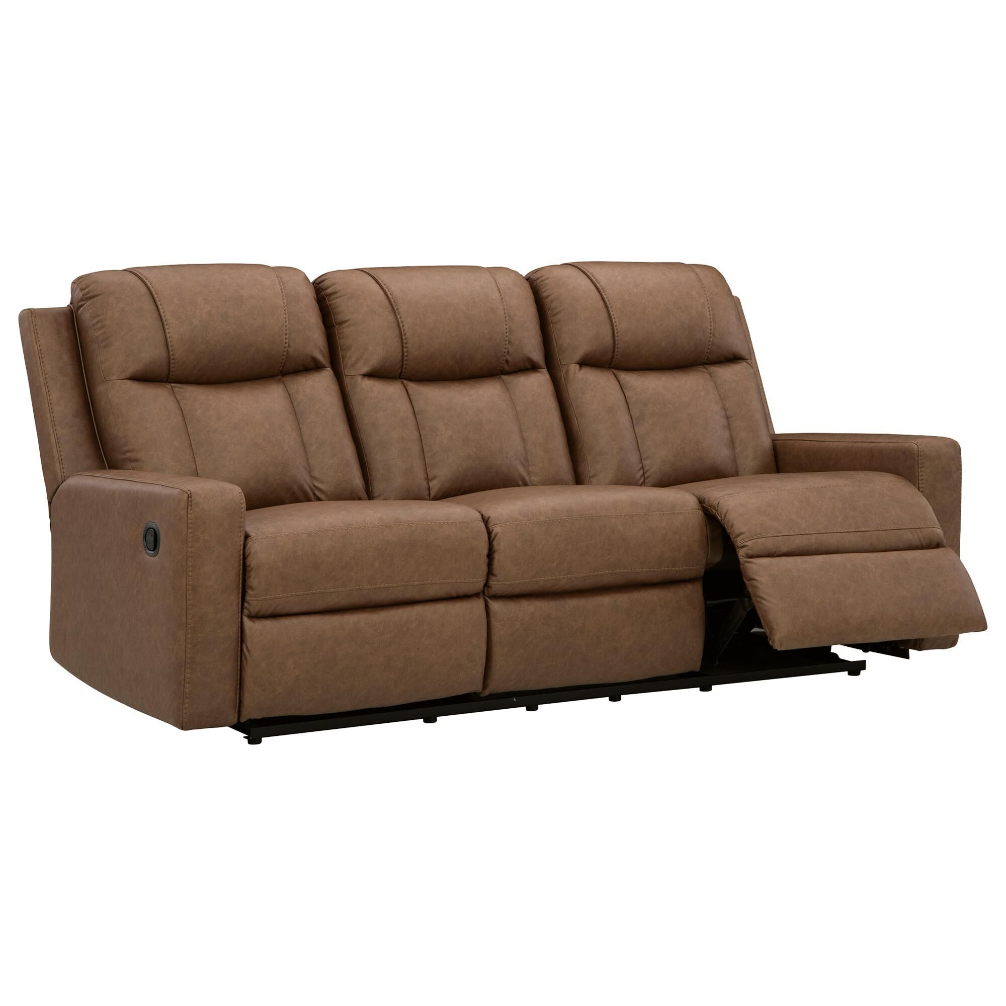 Ashley Mackmenville Manual Reclining Sofa in Caramel