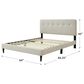 Sterling Timber Amelia Queen Platform Bed in Beige, , large