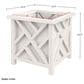 Timberlake 15.5" Lattice Design Planter Box in White, , large