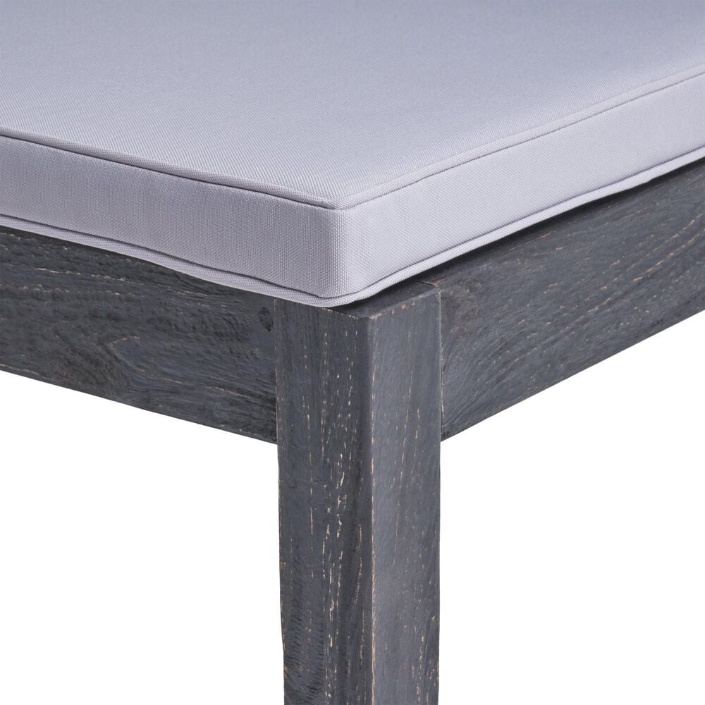 Hearth and Haven 6-Piece Outdoor Dining Set with Light Grey Cushions in Dark Grey, , large