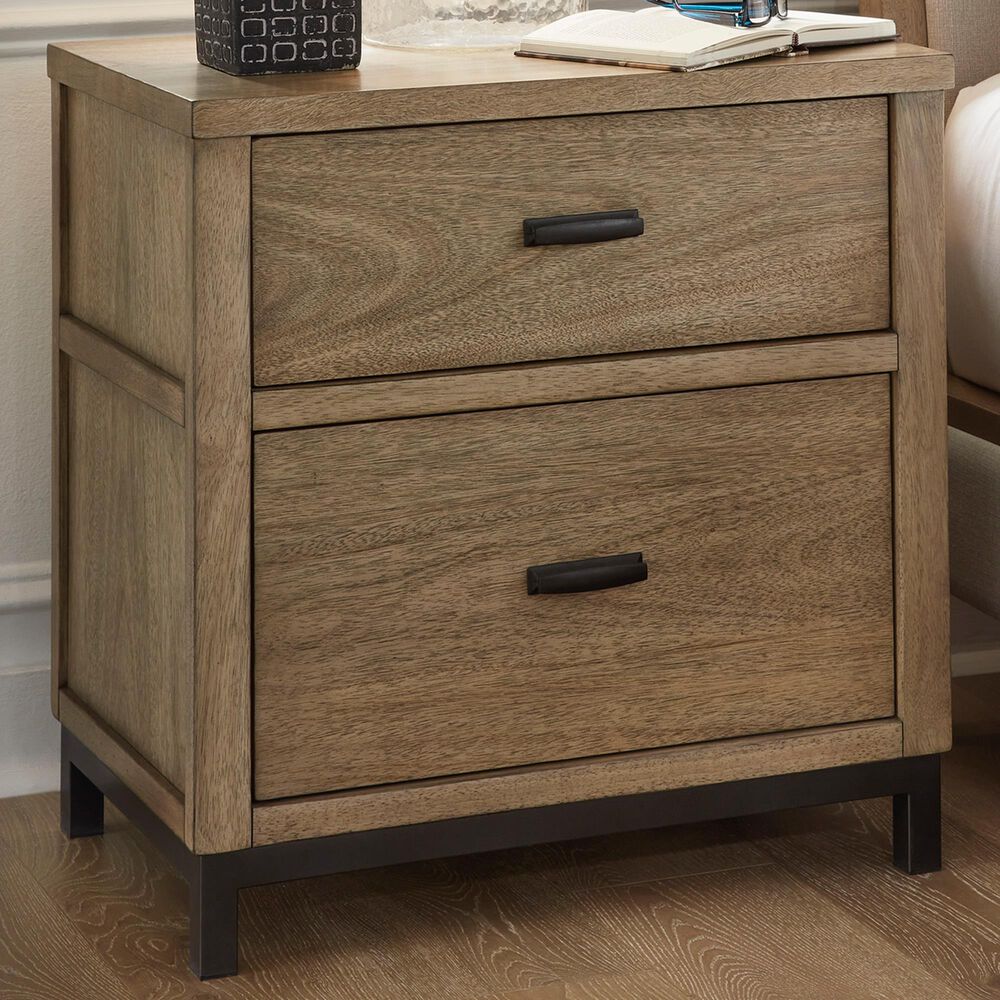 Ashley Tomtyn 2-Drawer Nightstand in Light Brown, , large
