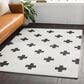 Surya Moroccan Shag MCS-2306 7"10" x 10"3" Black and White Area Rug, , large