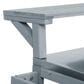 HOMLUX 53" Outdoor Kitchen Island in Grey Blue and Stainless Steel, , large