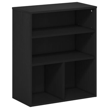 HOMLUX 3-Tier Display Bookcase with Adjustable Shelves in Black Oak, , large