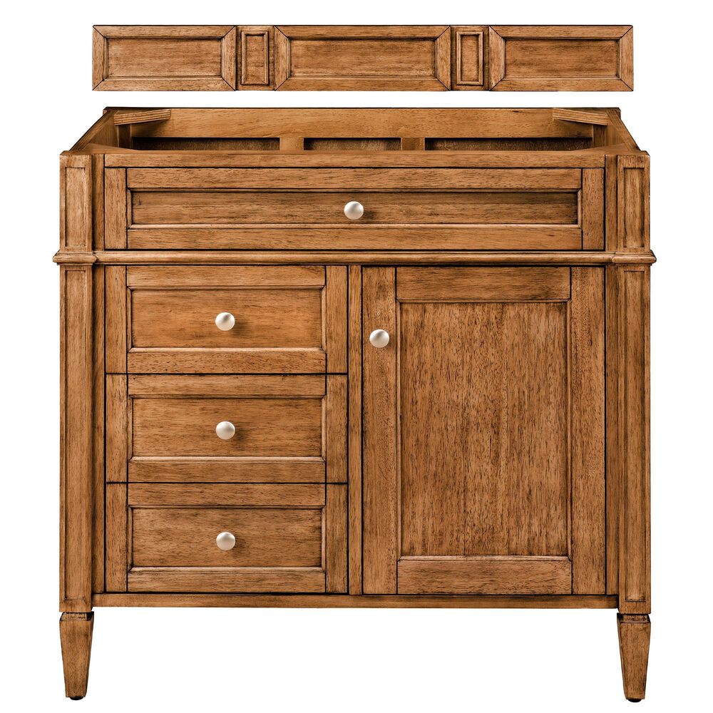James Martin Brittany 36" Single Bathroom Vanity Cabinet Only in Saddle Brown, , large