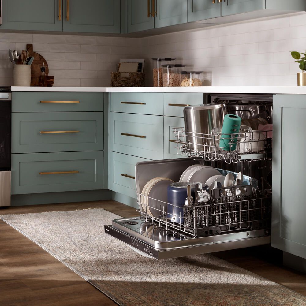 Whirlpool 24" Built-In Dishwasher with AI Intelligent Wash and Tall Top Rack in Fingerprint Resistant Stainless Steel, , large