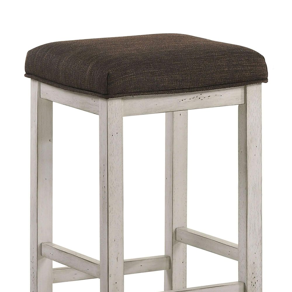 Furniture of America Tilton 26&quot; Counter Stool in Antique White &#40;Set of 2&#41;, , large