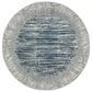 Radici USA Davide Abstract 7"10" Round Blue Area Rug, , large