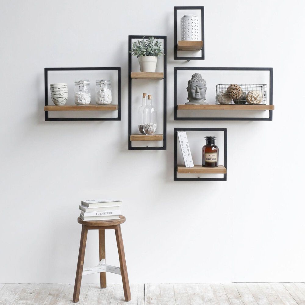 LH Imports D-Bodhi Metal Wall Box Type A in Natural and Black, , large