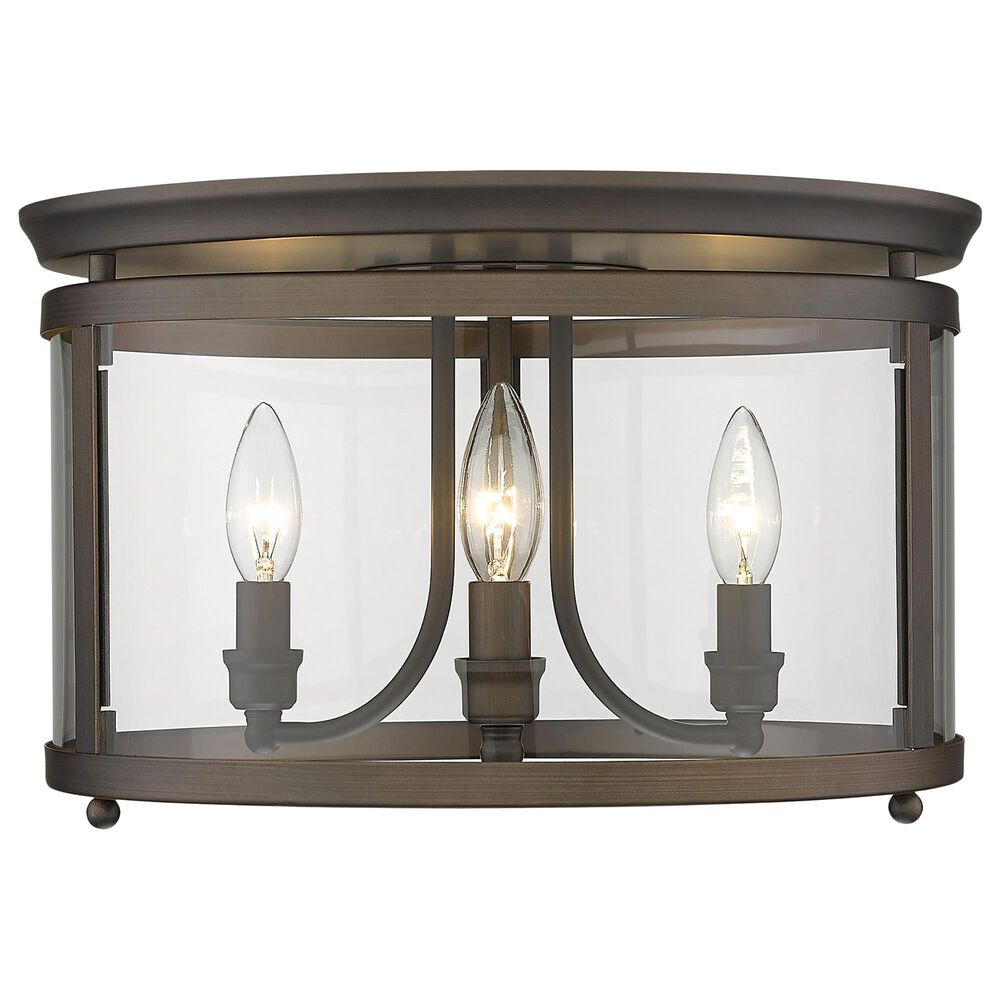 Golden Lighting Payton 3-Light Flush Mount in Rubbed Bronze, , large