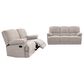 CorLiving Lea Reclining 2-Piece Set with Cupholders in Beige Fabric, , large