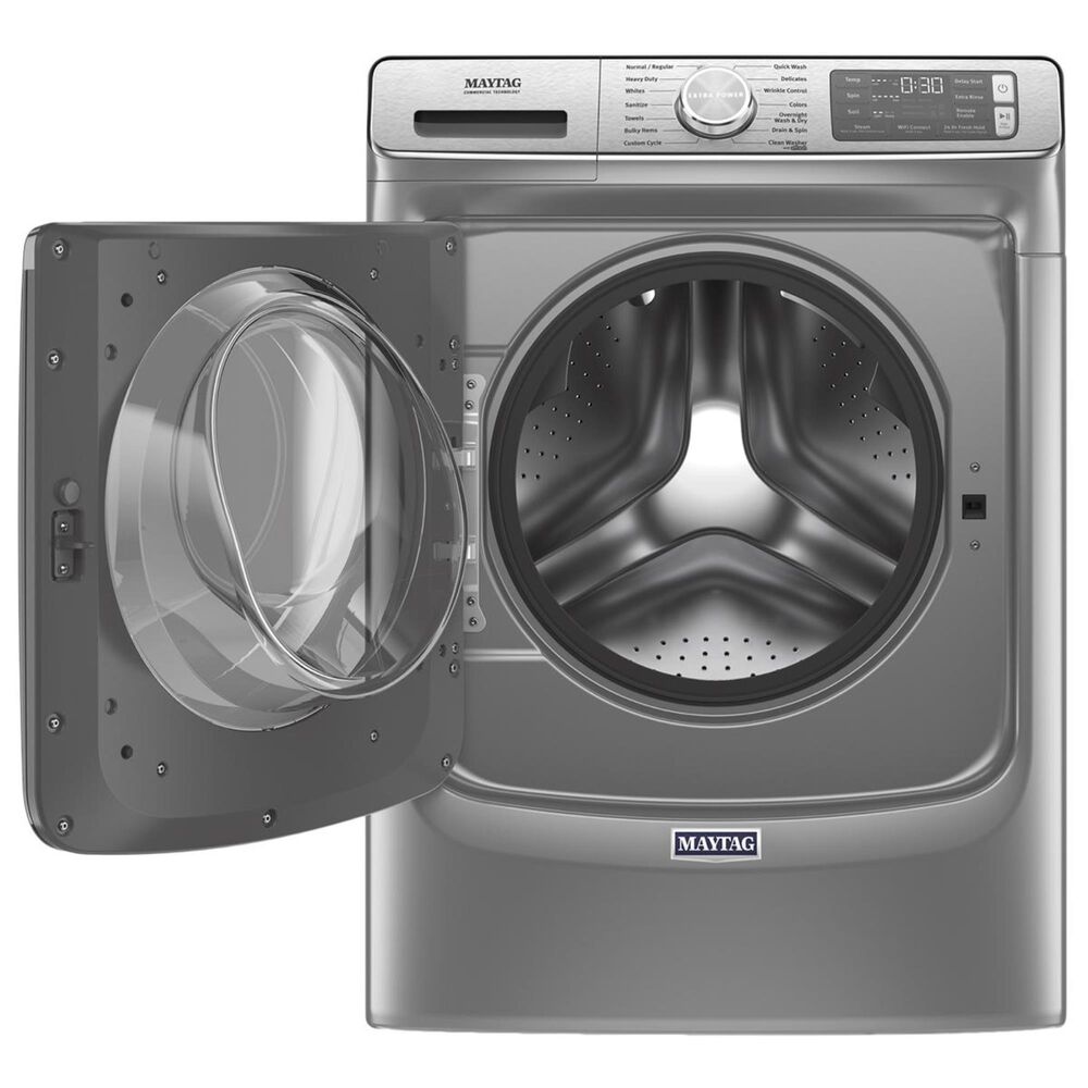 Maytag 5.0 Cu. Ft. Front Load Washer with Steam in Metallic Slate, , large