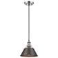 Golden Lighting Orwell 1-Light Small Pendant with Rubbed Bronze Shade in Pewter, , large