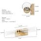 Hunter Lenlock 22" 2-Light Vanity with Seeded Shade in Alturas Gold, , large