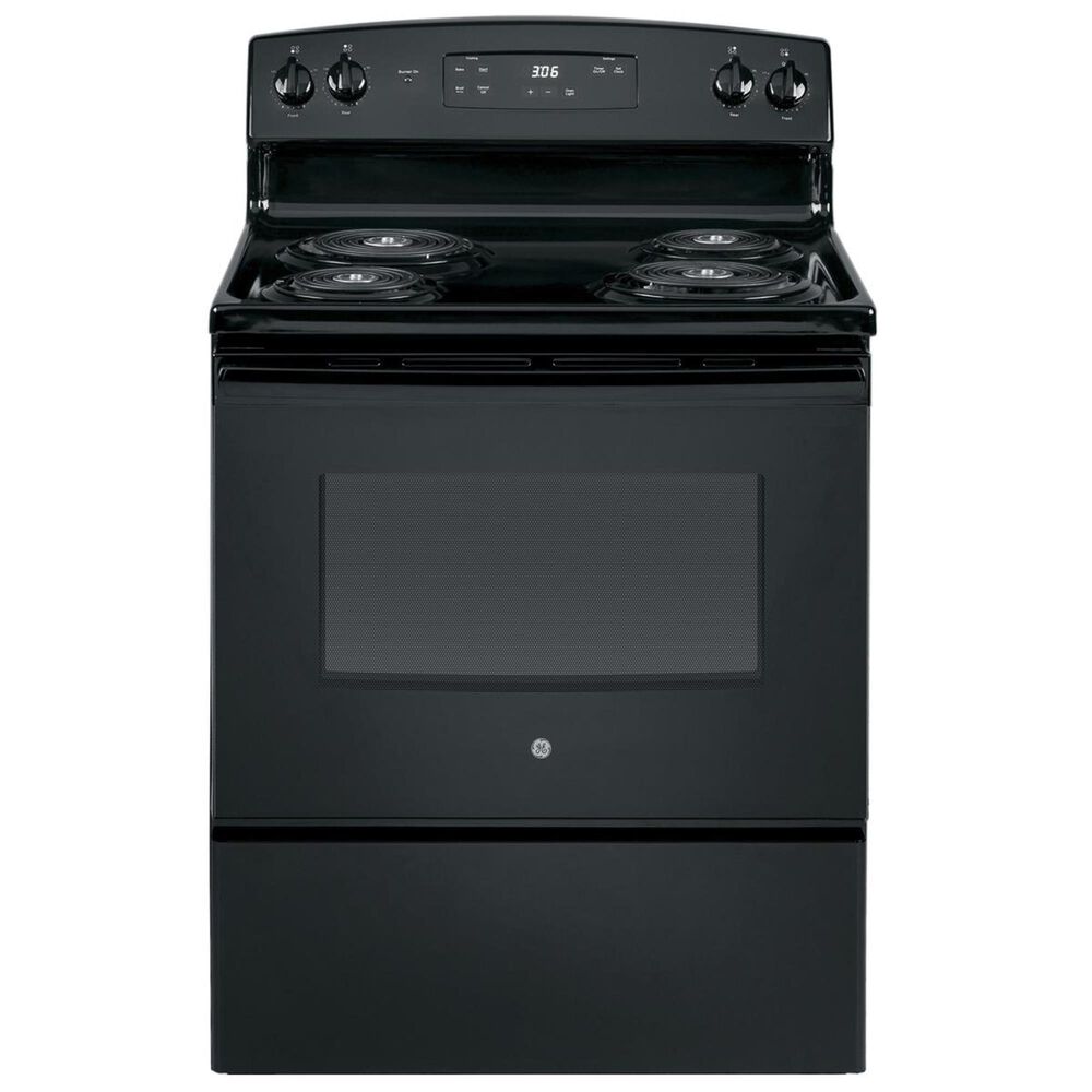 GE Appliances 30" Free-Standing Electric Range with Dual Element Bake in Black, , large