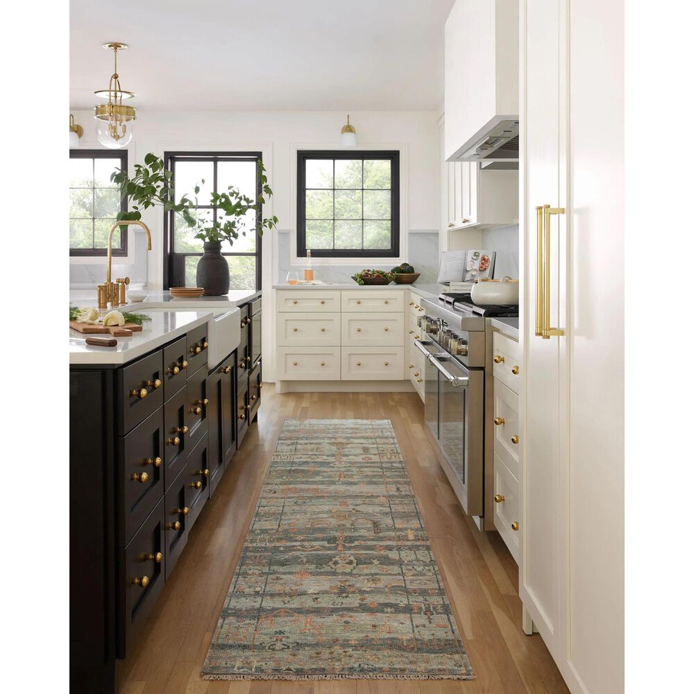 Loloi Dominic 2"6" x 8"6" Slate and Multicolor Runner, , large
