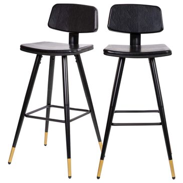 Flash Furniture Kora Barstool with Black Cushion (Set of 2), , large