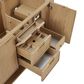 James Martin Vanities Solene 48" Single Bathroom Vanity in Seaside Oak with 3 cm Arctic Fall Solid Surface Top and Rectangular Sink, , large