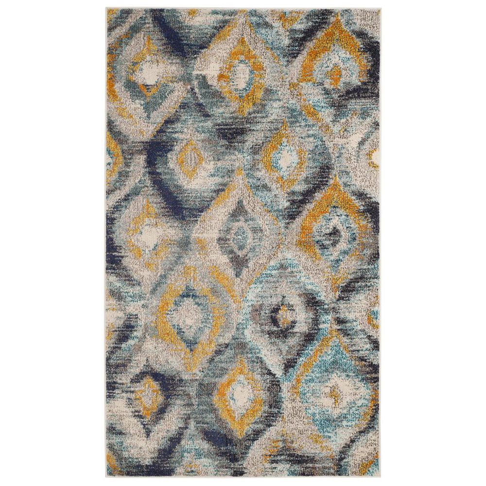 Safavieh Monaco MNC242J-3 3&#39; x 5&#39; Blue/Multi Area Rug, , large