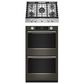 KitchenAid 2-Piece Kitchen Package with Black Ore 30" Smart Double Wall Oven and Stainless Steel 30" Gas Cooktop, , large
