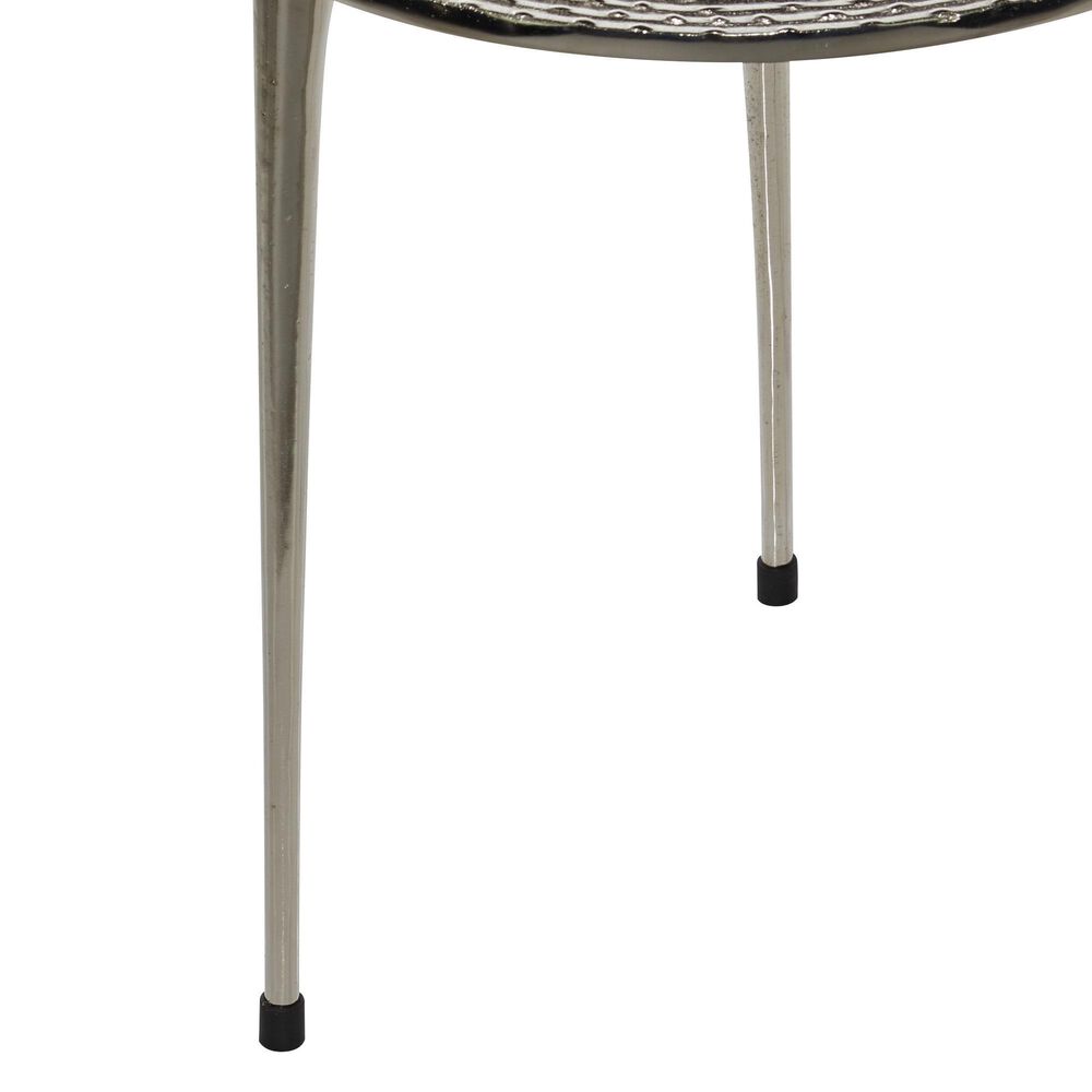 Maple and Jade Modern Leg Accent Table in Silver, , large