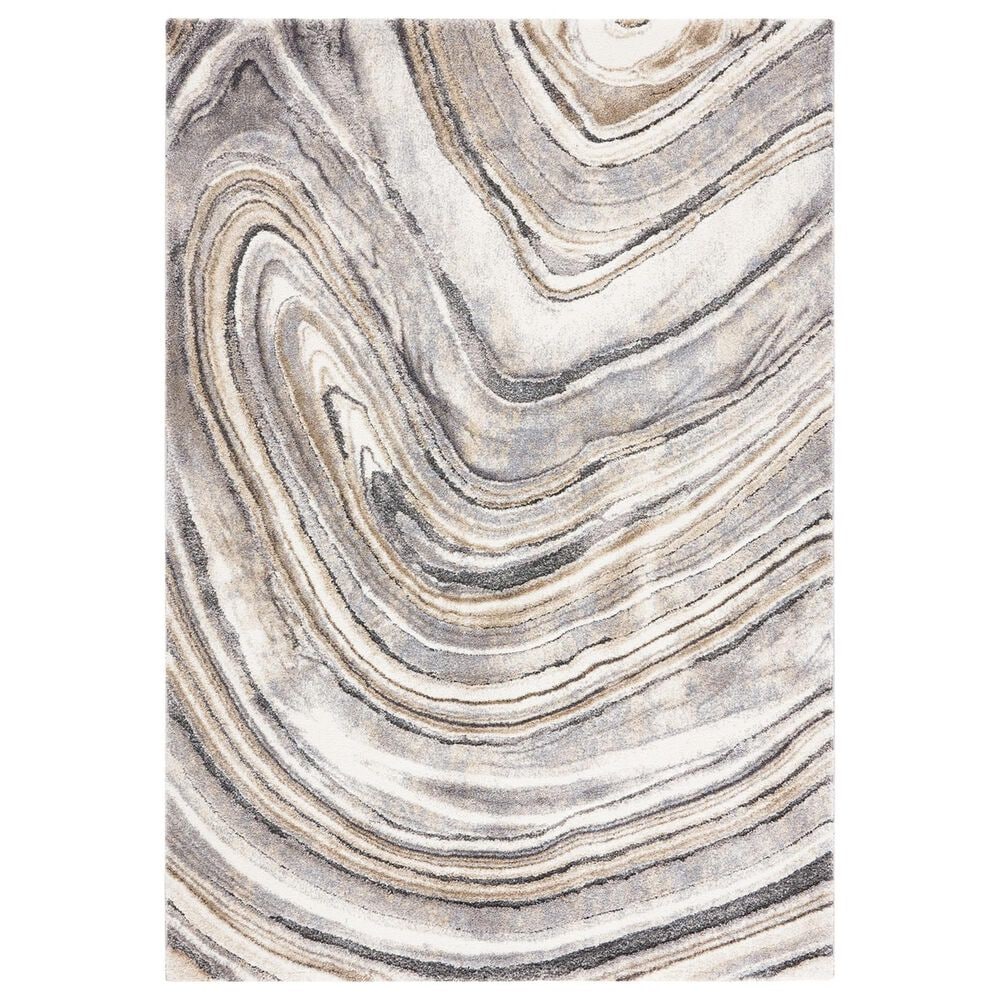 Safavieh Cyrus Shag CYR132A 4"5" x 6"5" Ivory and Grey Area Rug, , large