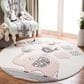 Safavieh Carousel CRK127 8" Round Pink and Ivory Kids  Area Rug, , large